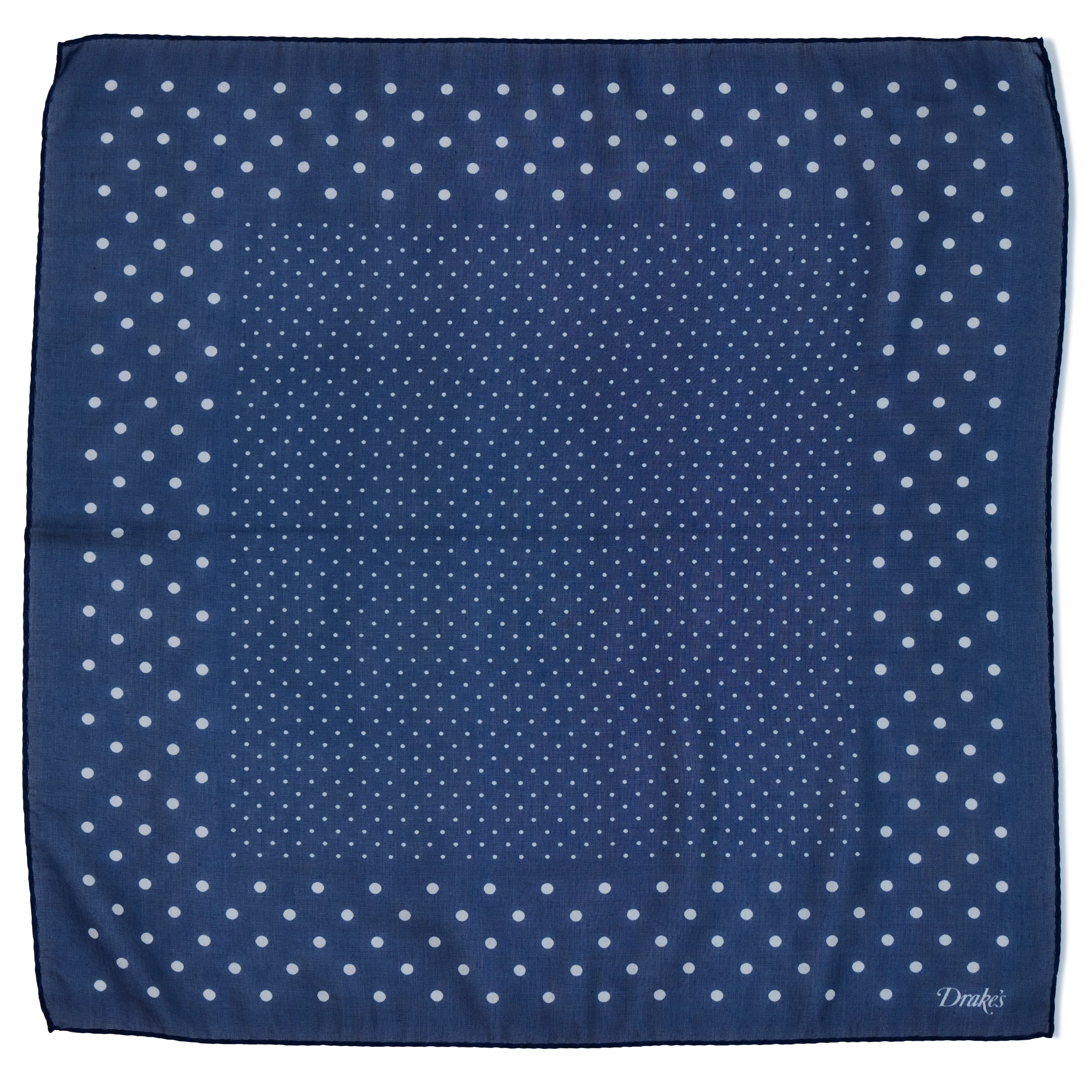 Cotton/Silk Dot Border Pocket Square