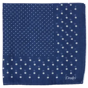 Cotton/Silk Dot Border Pocket Square