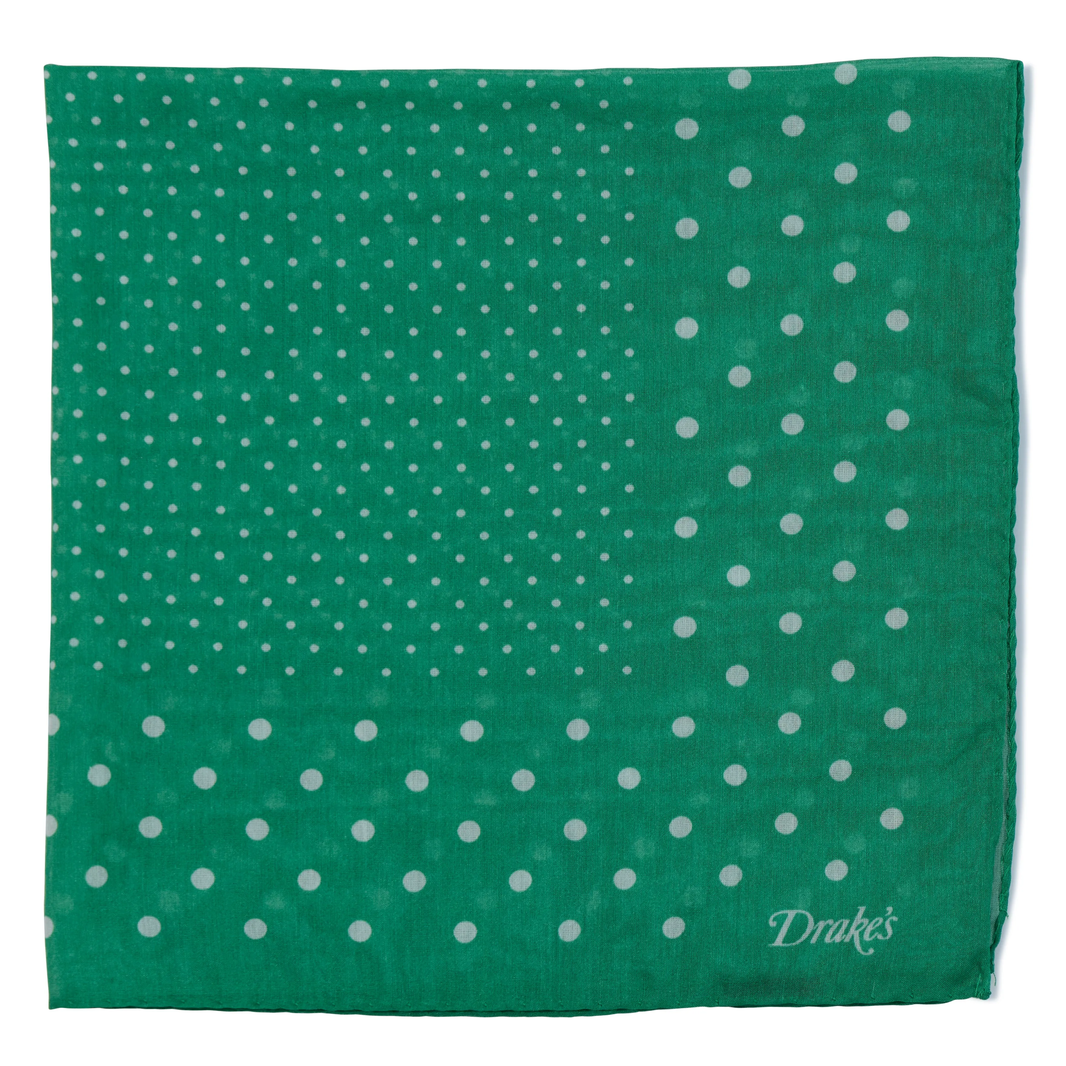 Cotton/Silk Dot Border Pocket Square