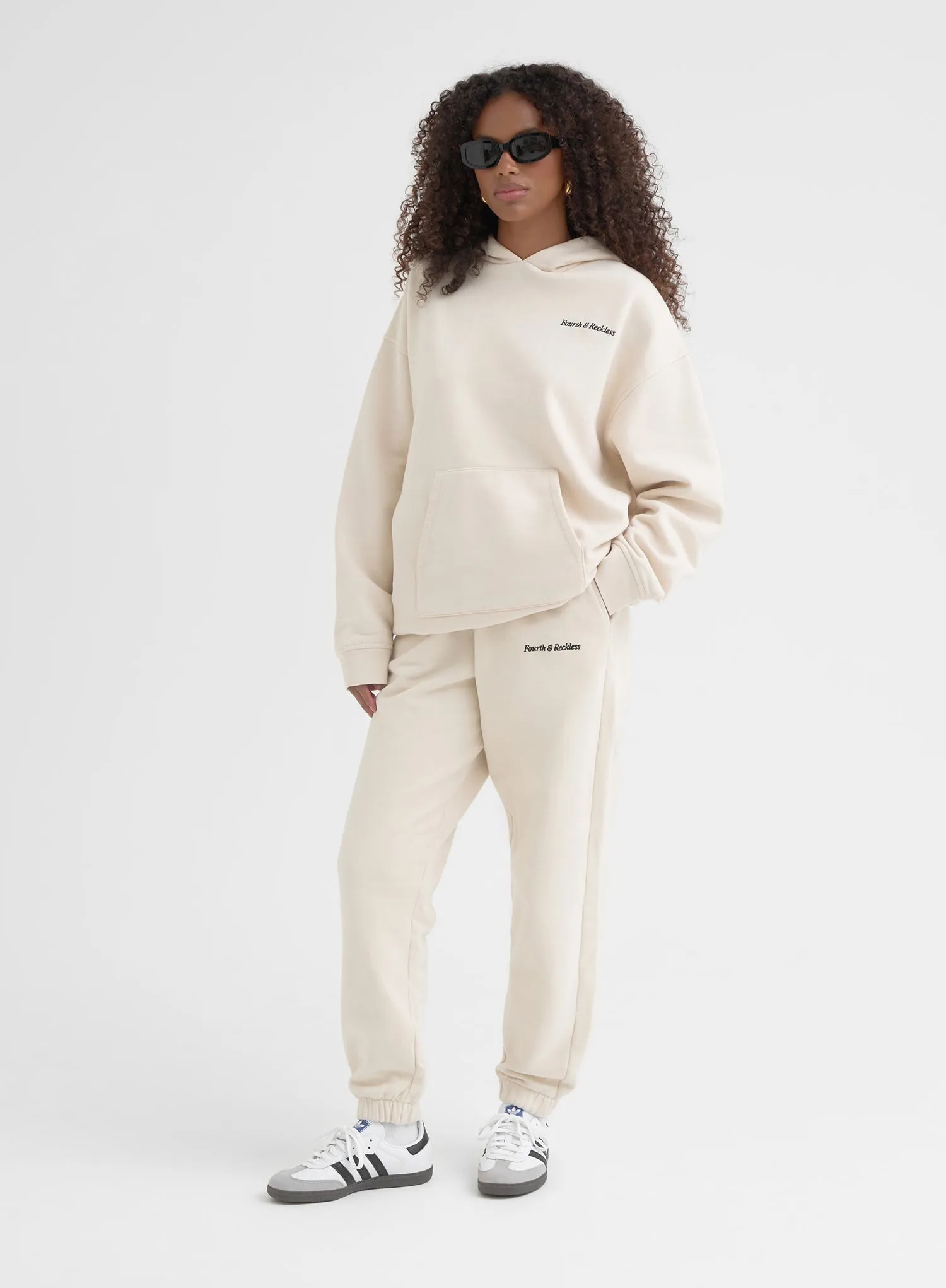 Cream Oversized Fourth Branded Jogger - Seren