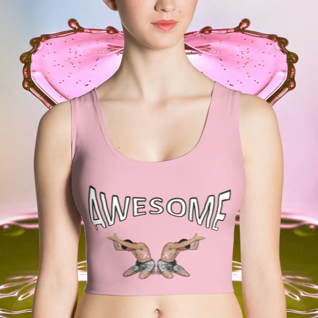 Crop Top Awesome Pale Pink