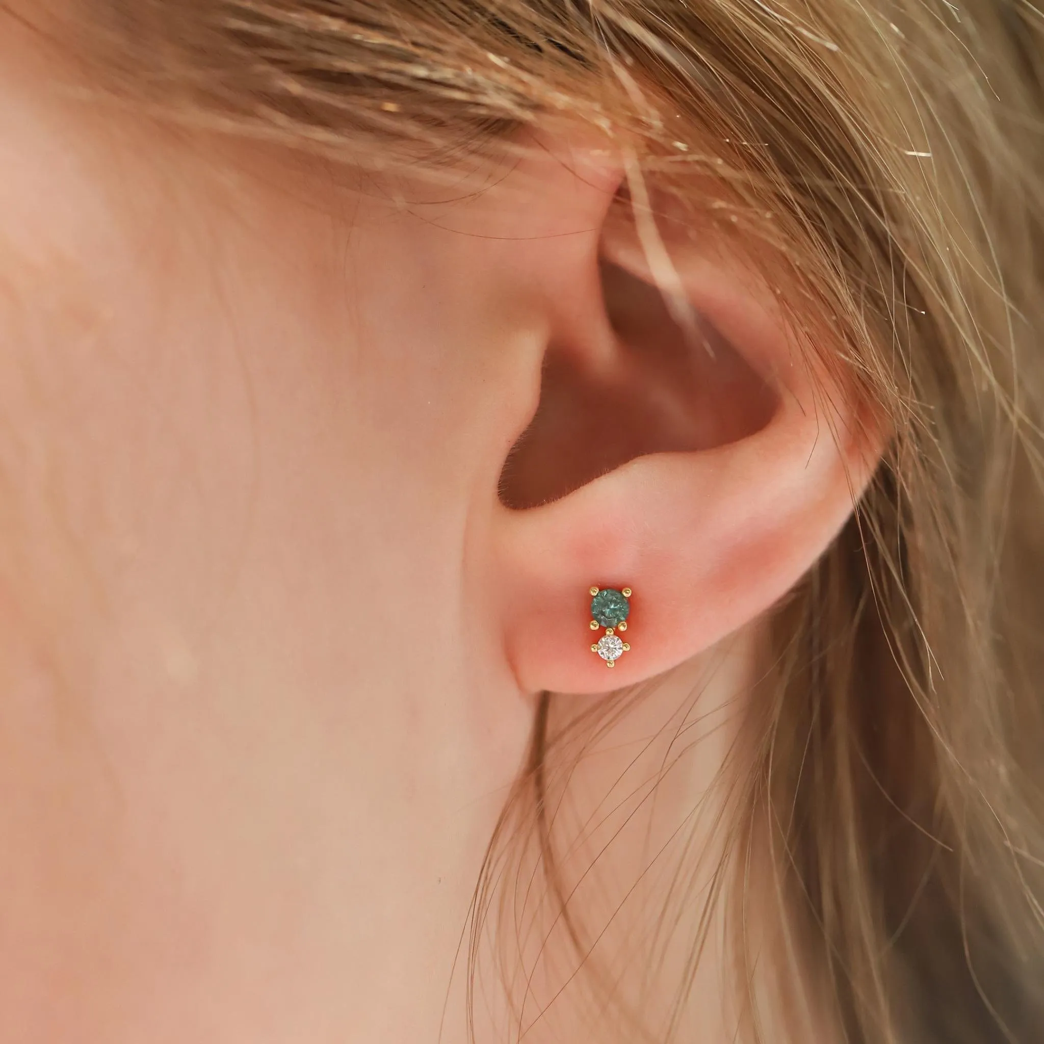 CZ and Colored Stone Studs