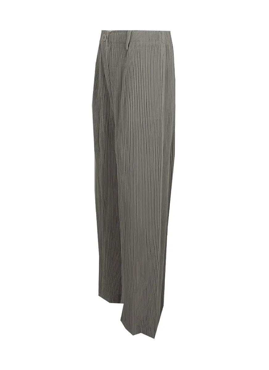 D230024 Wide Leg Pleated Pants *Grey *Backorder