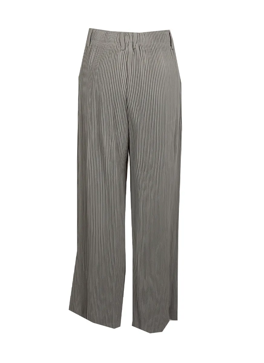 D230024 Wide Leg Pleated Pants *Grey *Backorder