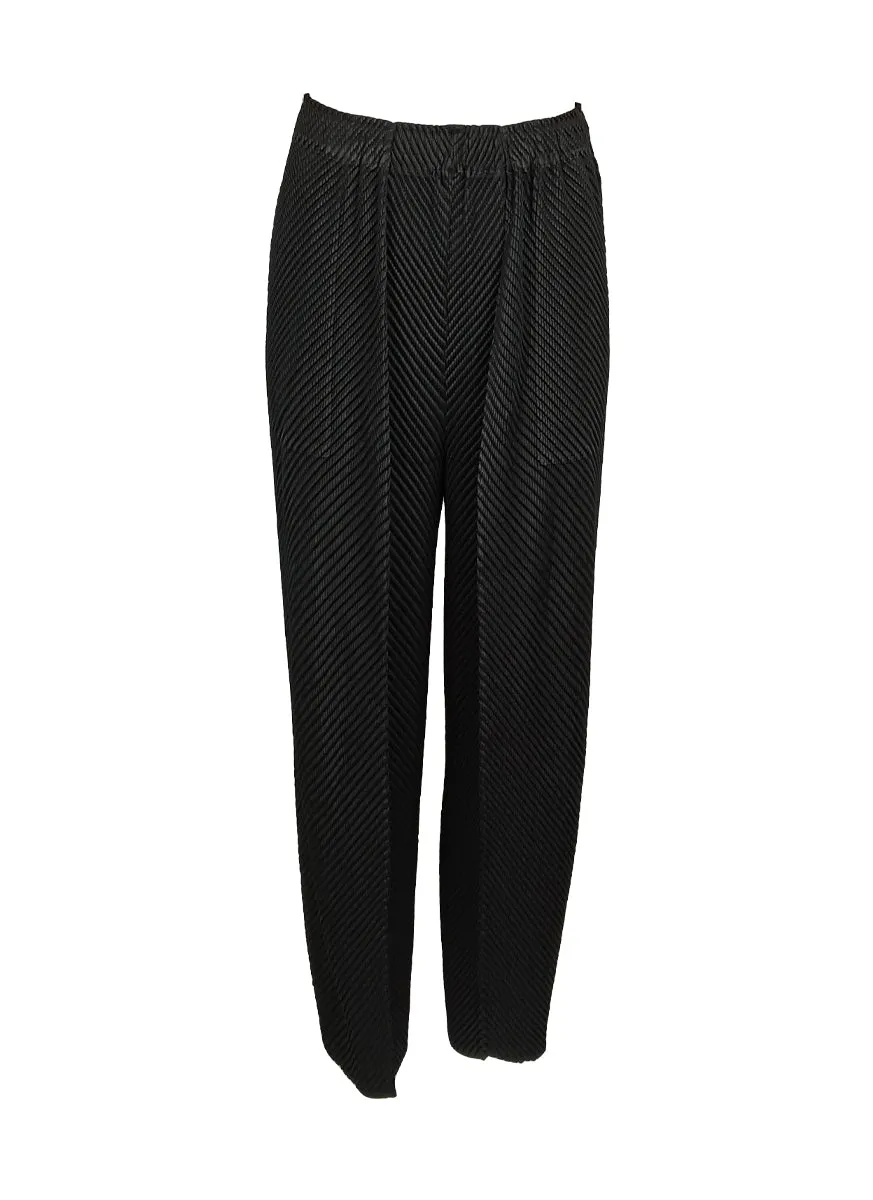 D230033 Pleated Pants *Black