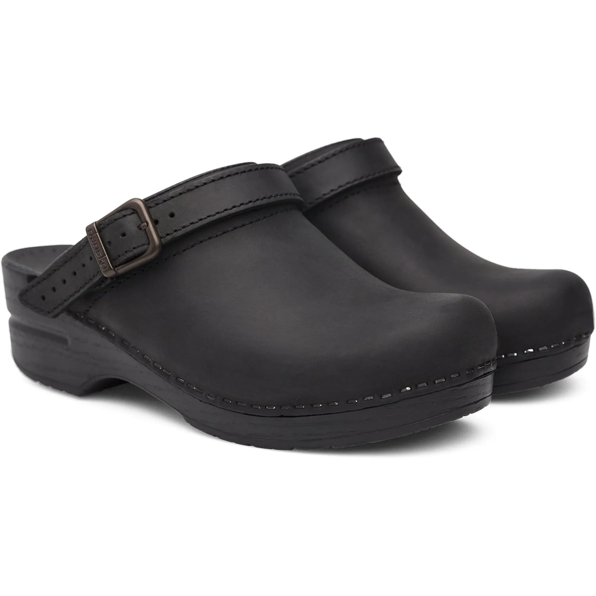 DANSKO Ingrid Oiled Leather Open Back Clogs