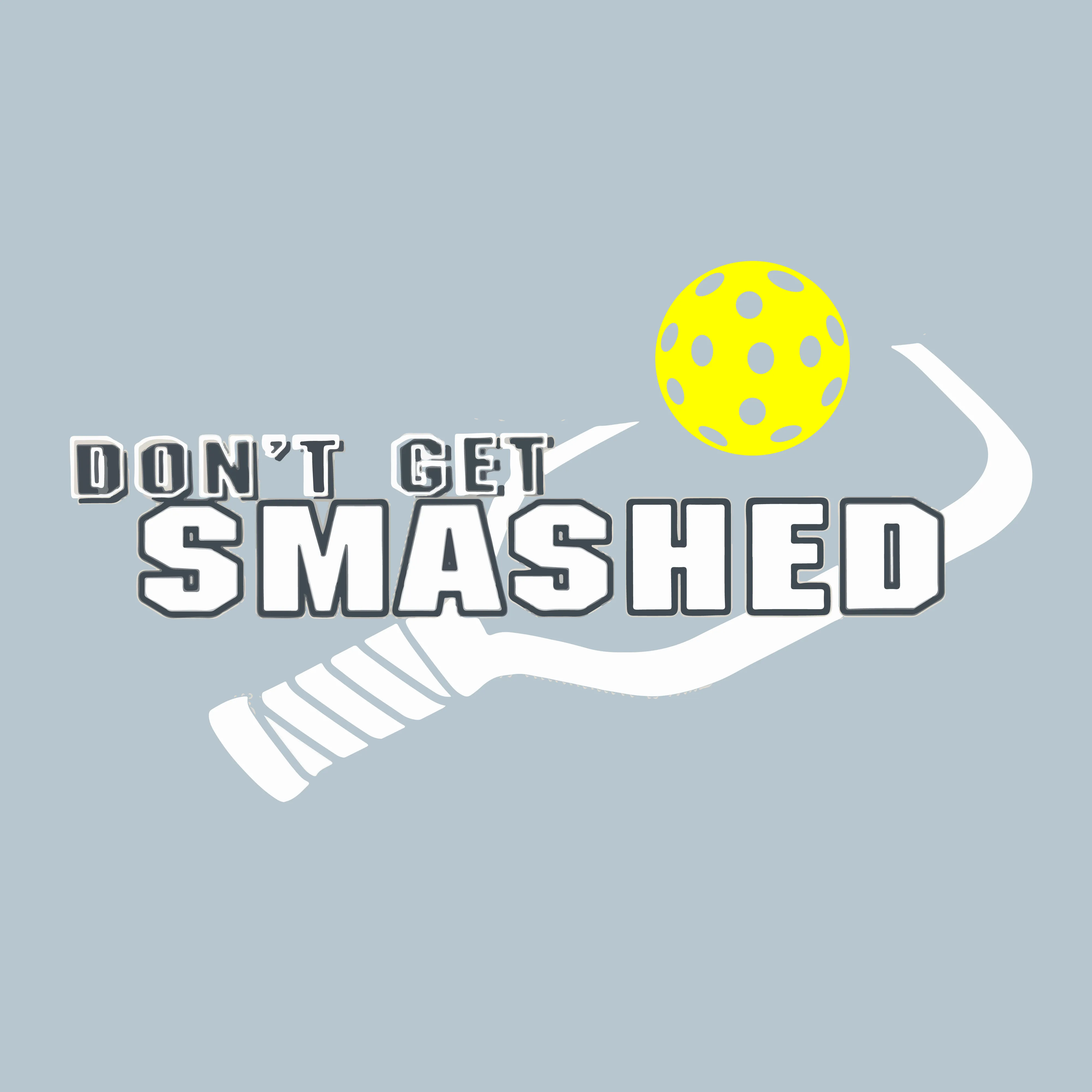 Don't Get Smashed Customizable (Colors Purple White Yellow) | Women's Long Sleeve V-Neck Pickleball Shirts | 100% Polyester