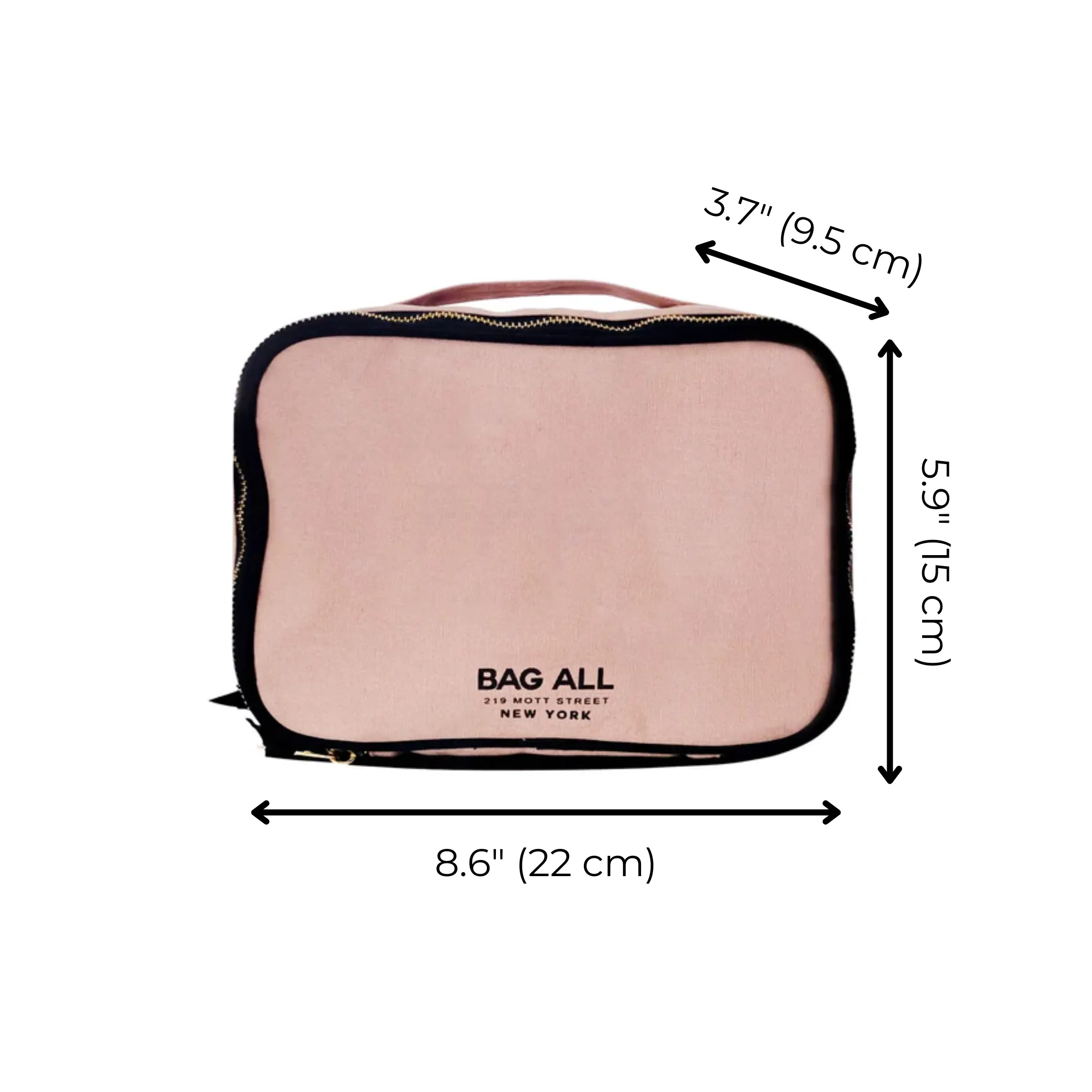 Double Sided Toiletry Case, Pink/Blush