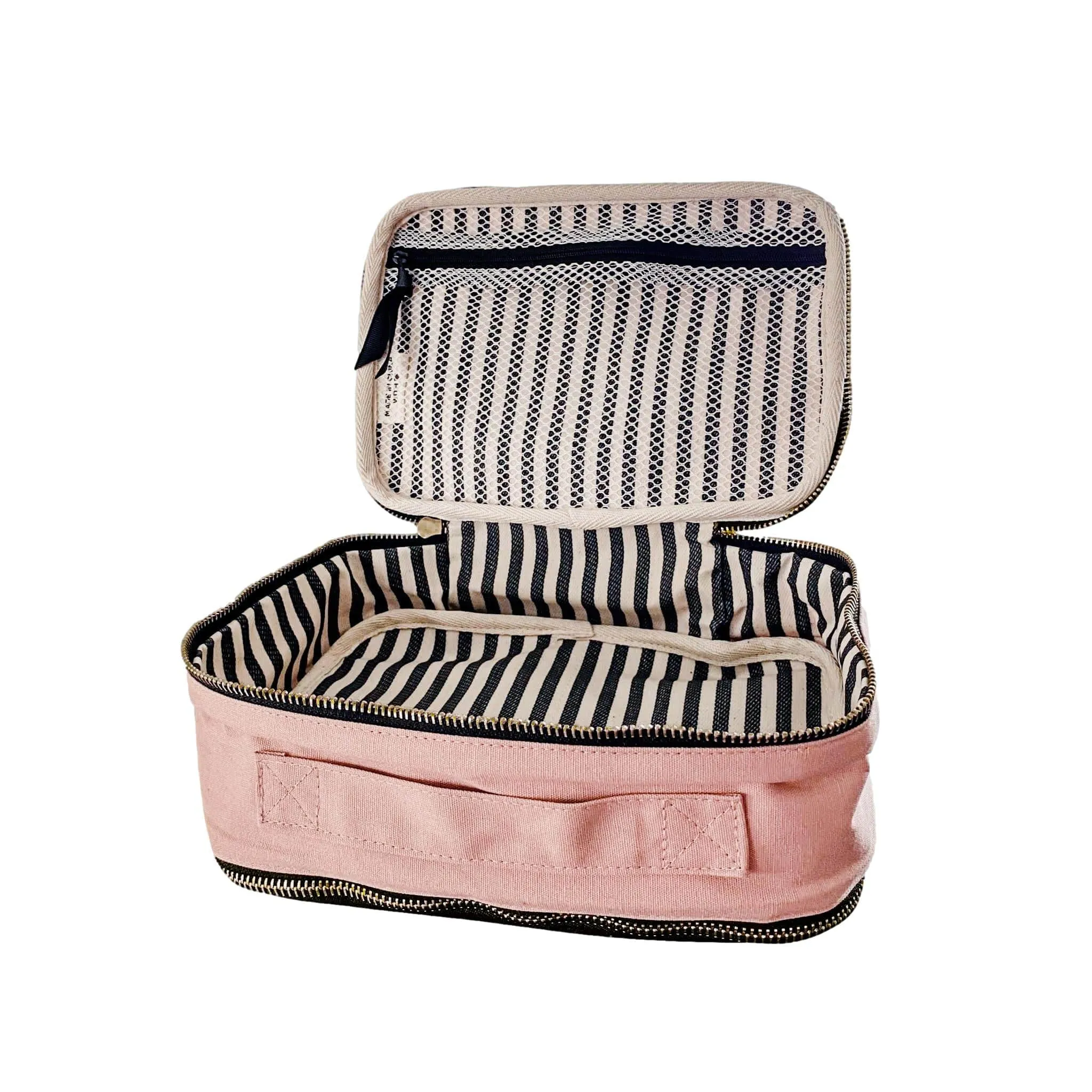 Double Sided Toiletry Case, Pink/Blush