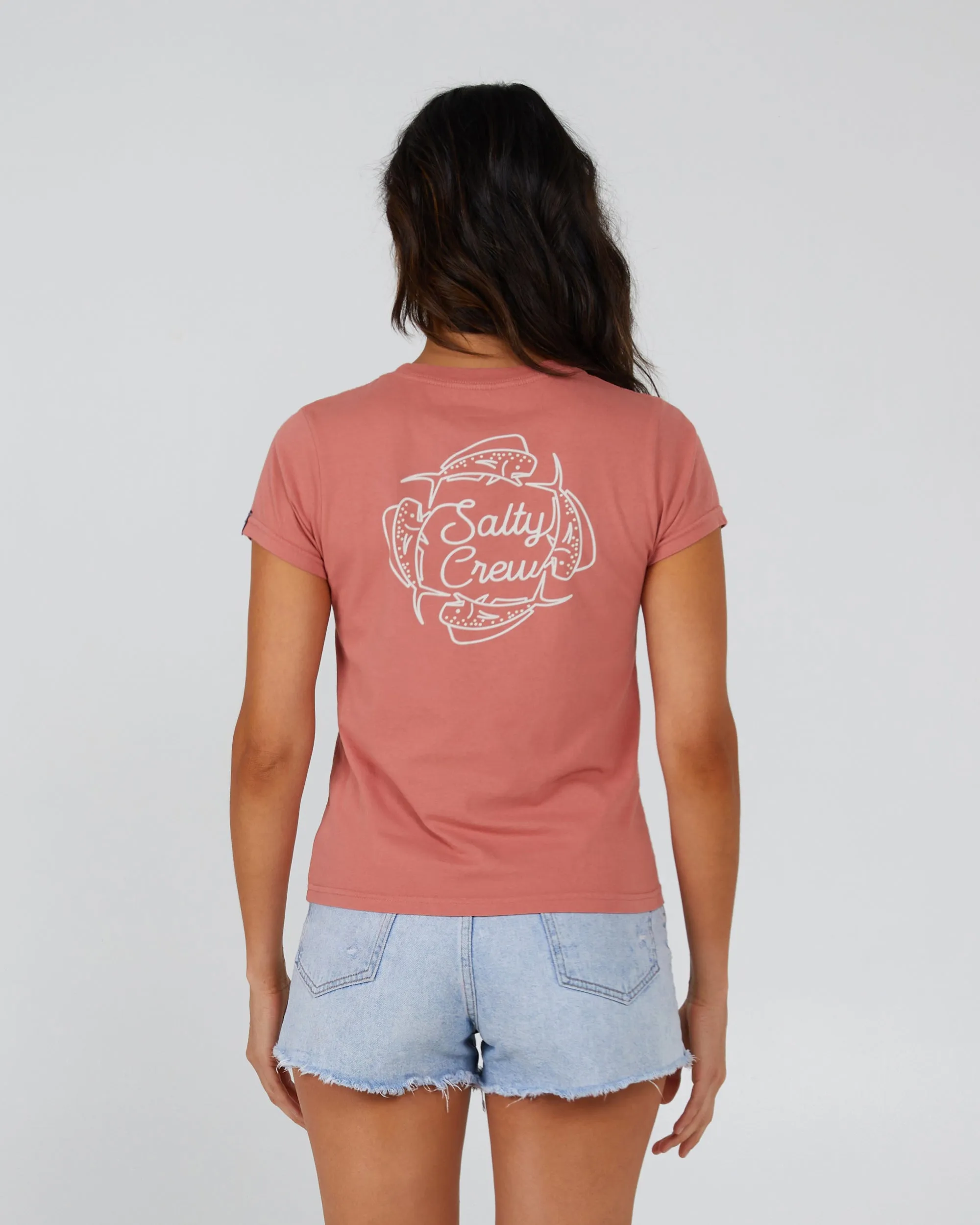 Drawn In Circles Terracotta Tee