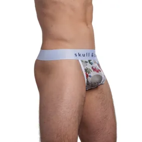 Dutch Floral Mesh Thong White