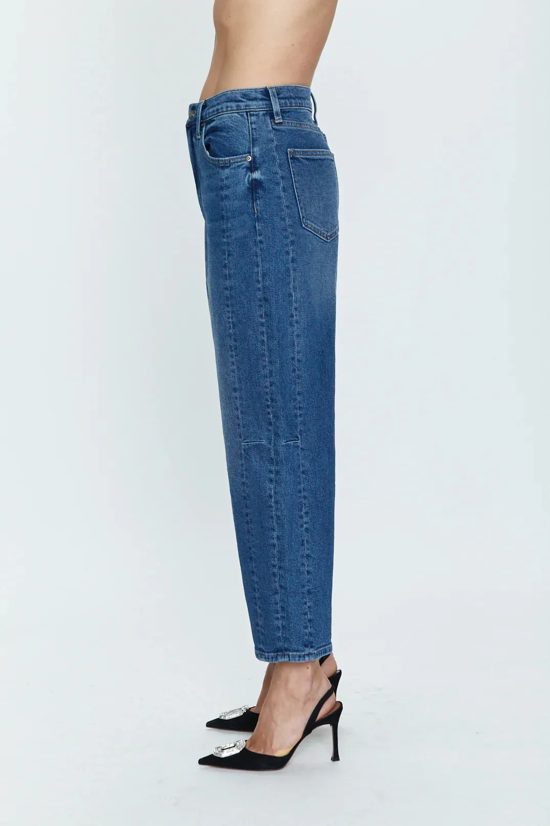 Eli High Rise Arched Leg Jean - Augustus