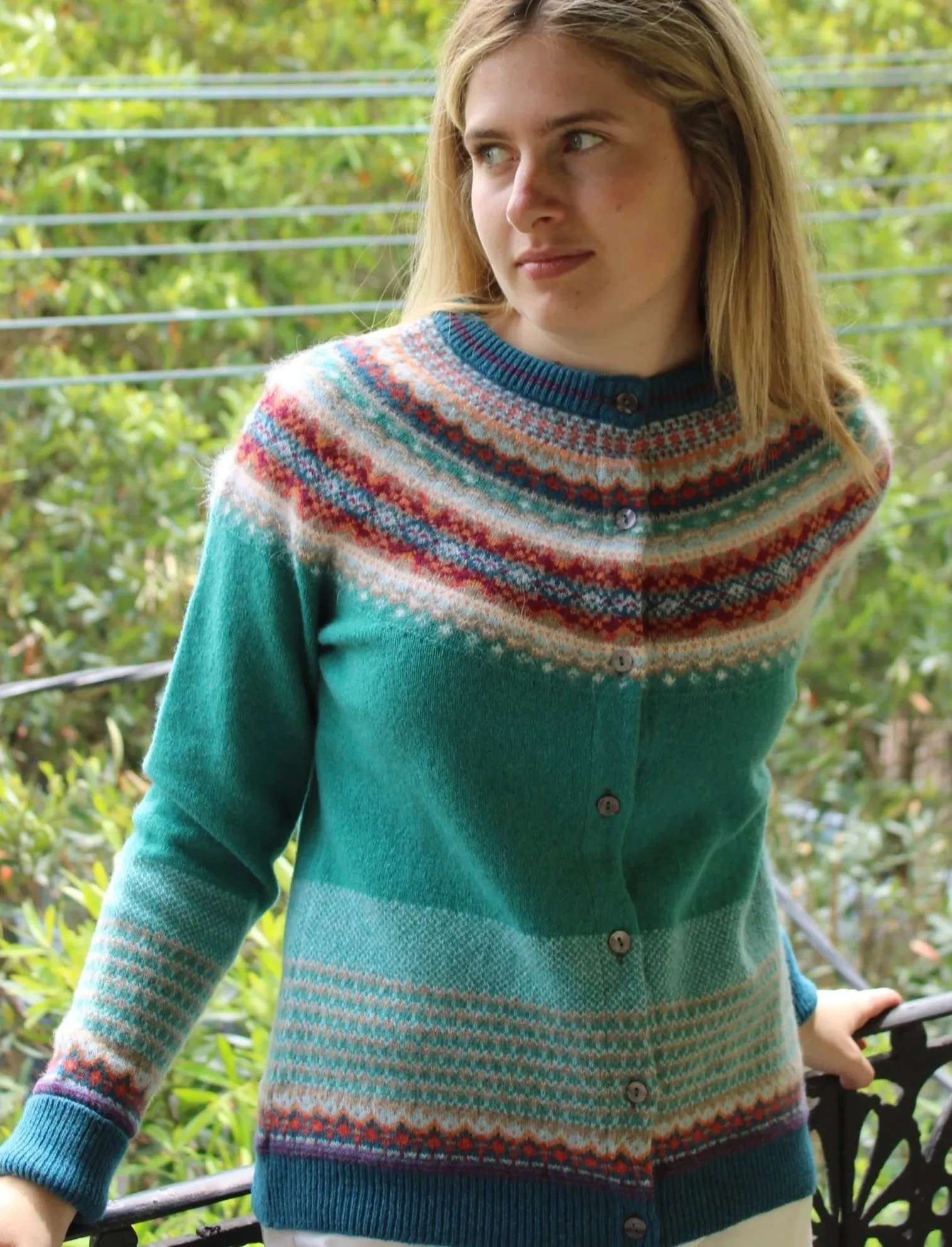 Eribe Alpine Cardigan in Emerald