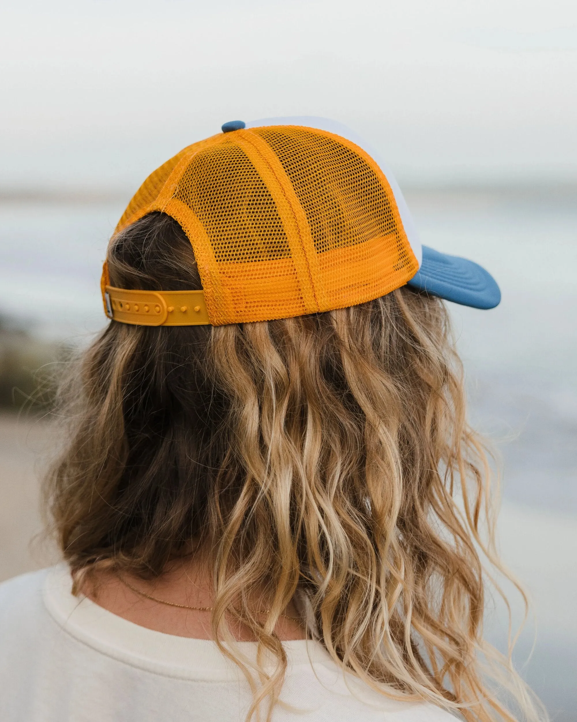 Escapism Trucker Cap - Mustard Yellow/Moonlight Blue