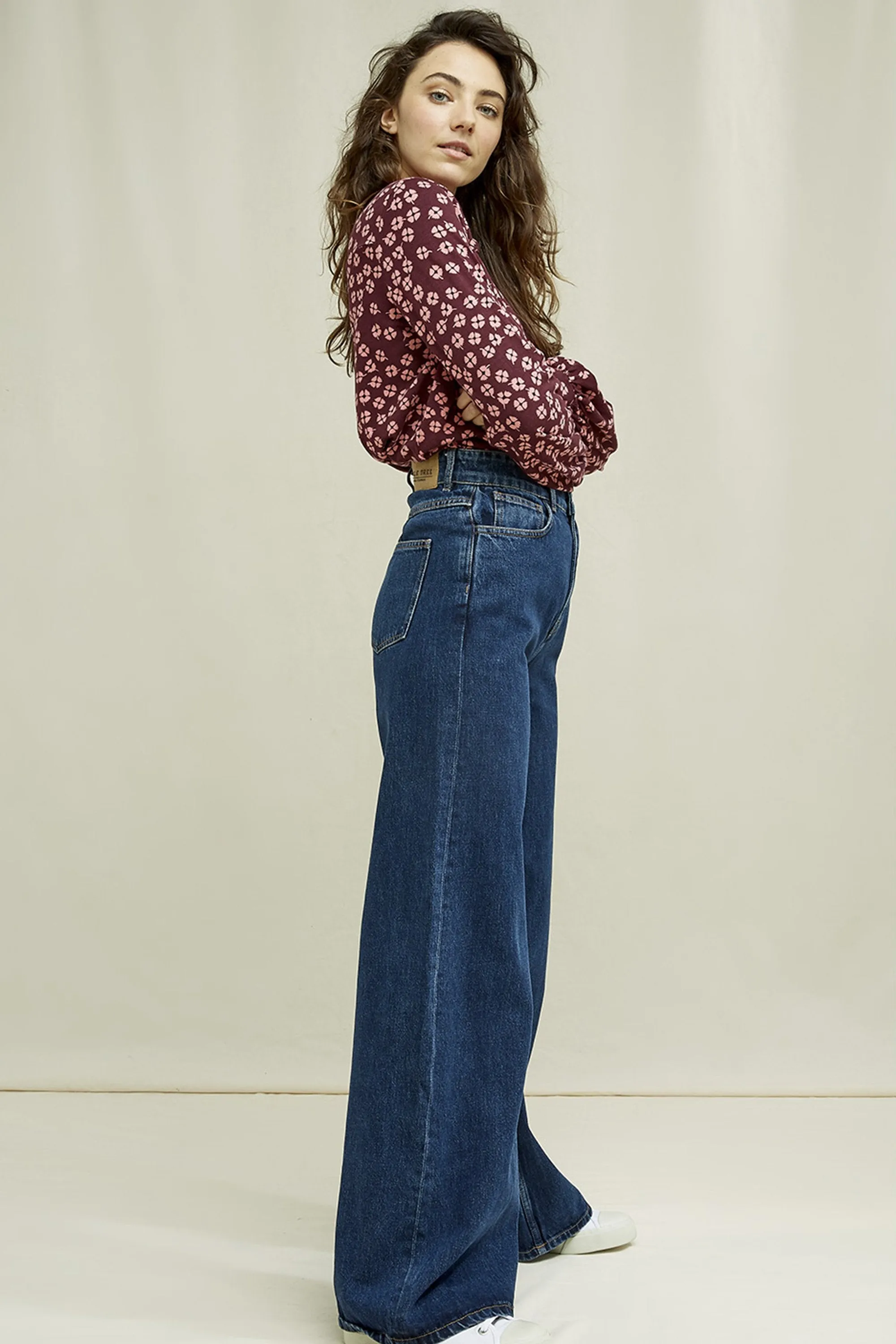 flora wide leg jeans