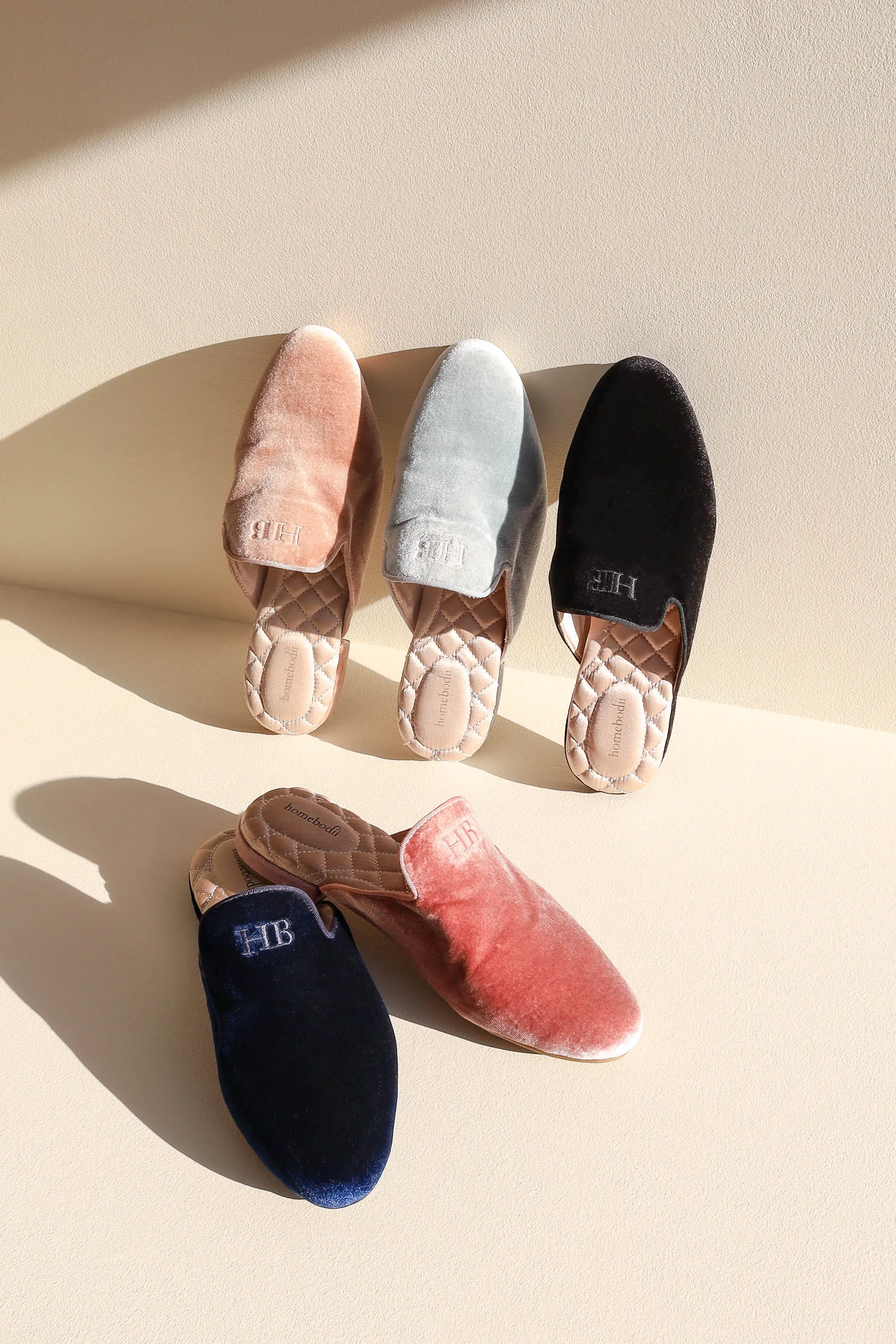 Florence Luxury Velvet Slipper - Blush