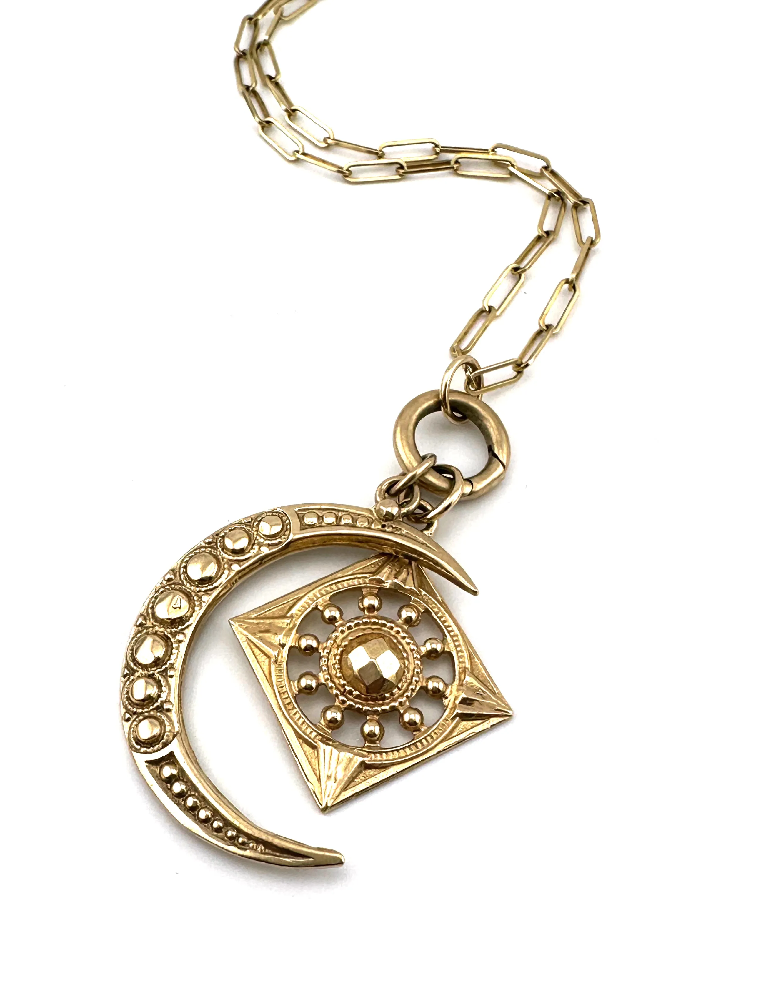 FOCUS MOON Necklace Set - Gold