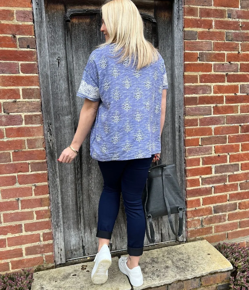 Free People Blue Tile Relaxed Tee