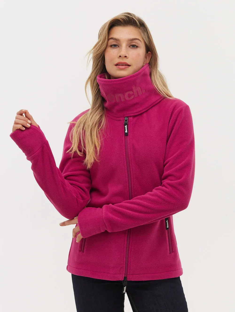 Funnel Microfleece Zip-Up Wrap Neck