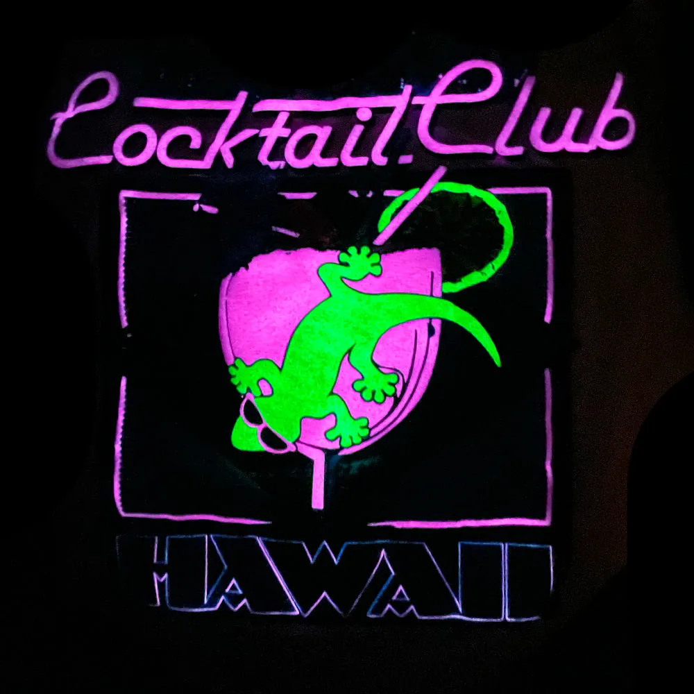 Gecko Cocktail Club White Beach Tee