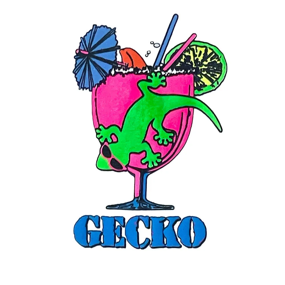 Gecko Cocktail Club White Beach Tee