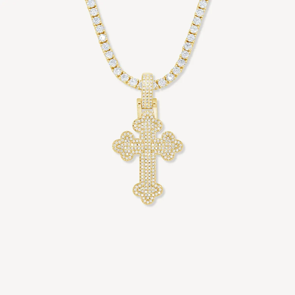 Gold Budded Cross