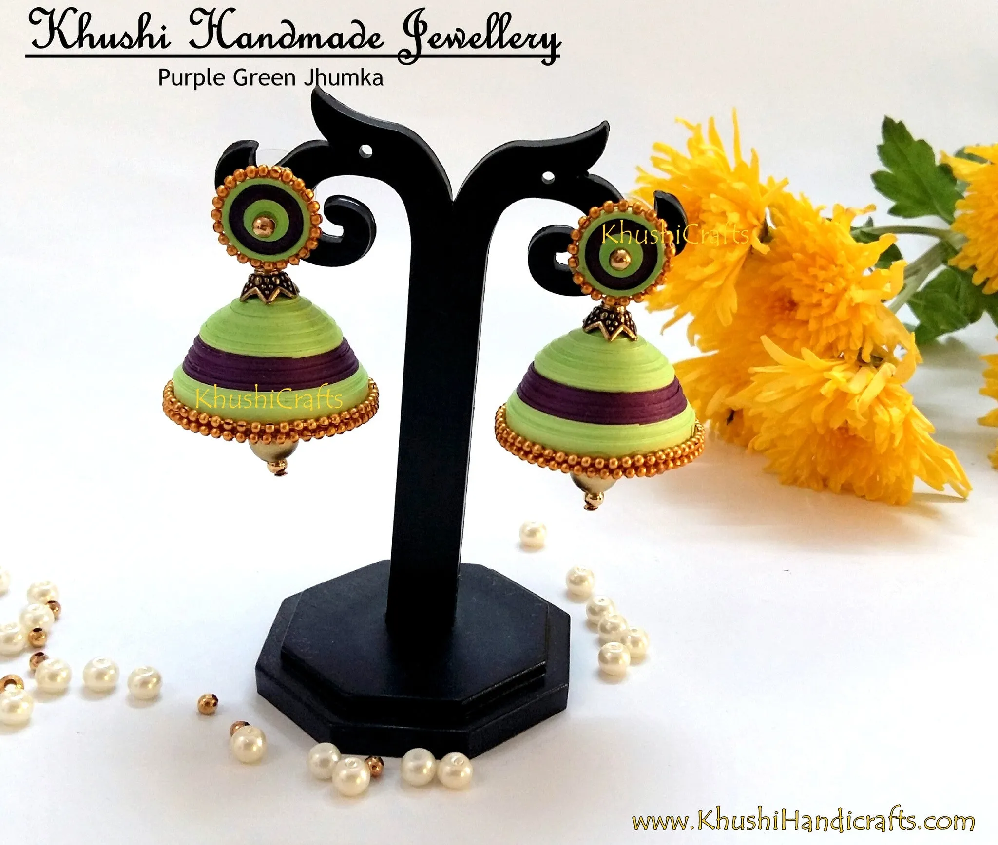 Green N Purple Jhumka