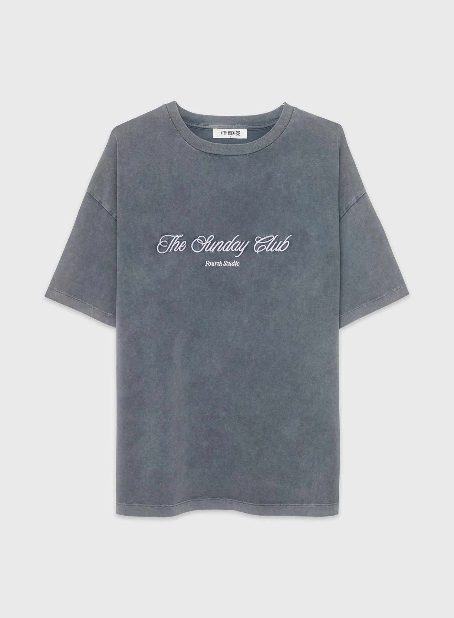 Grey Acid Wash Sunday Club Tee - Mave