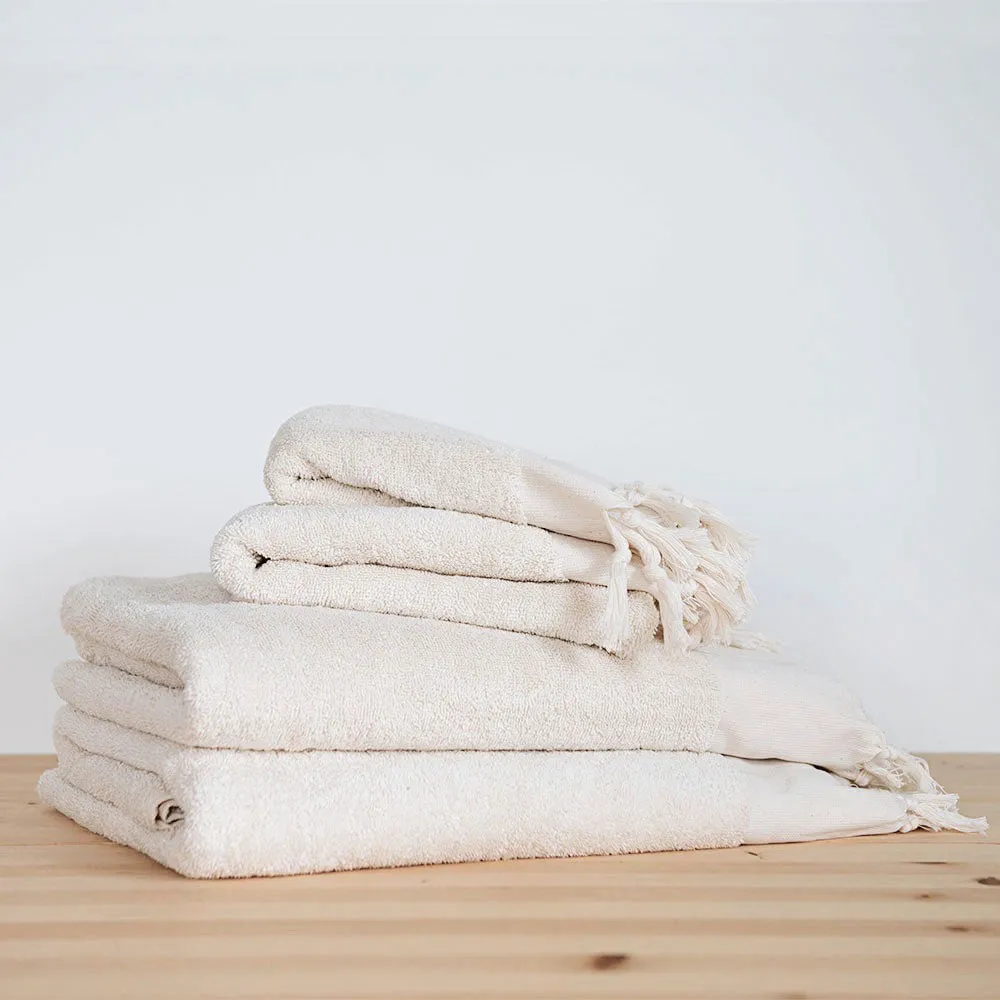 Hand-loomed Turkish Cotton Towel - Natural