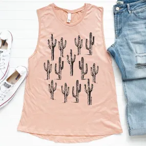 Heather Pink Cactus Tank