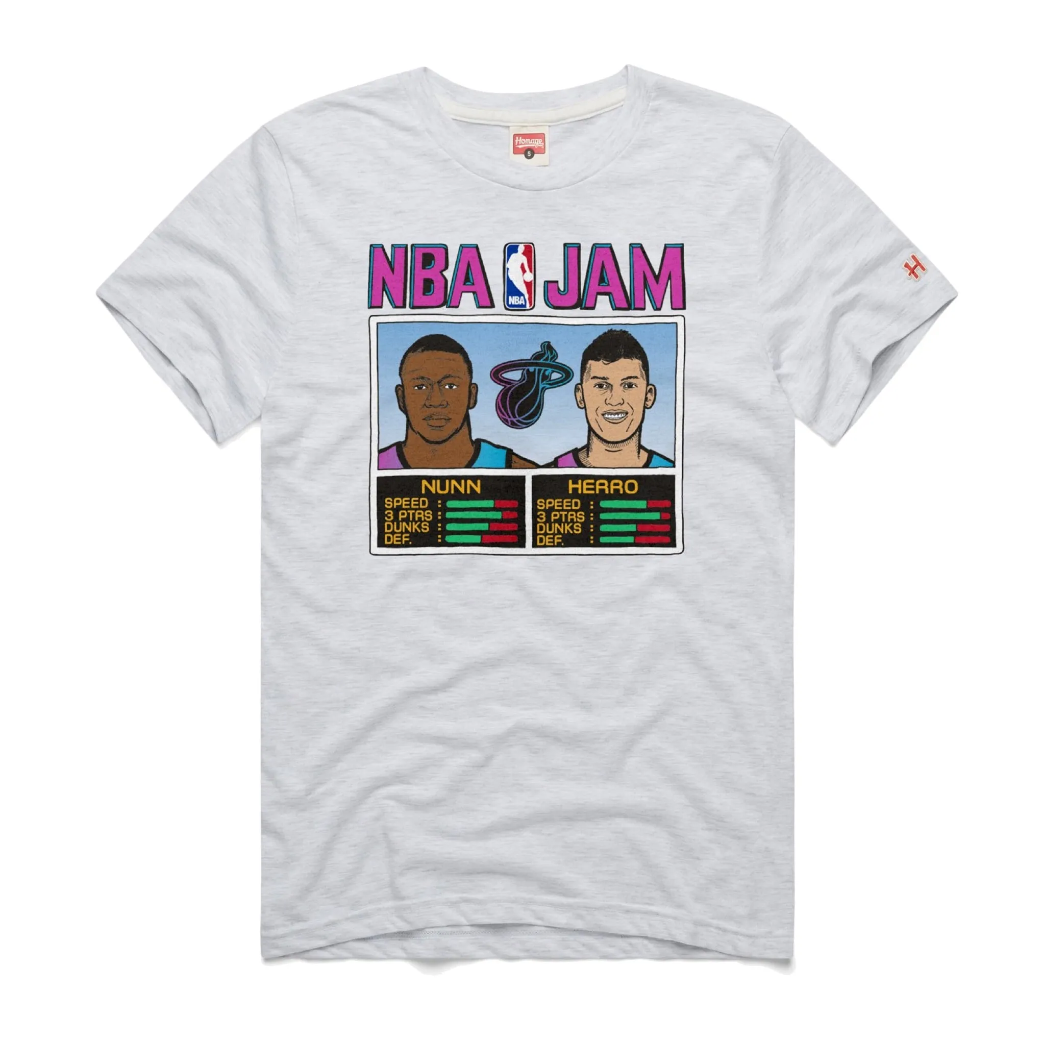 Homage ViceVersa Herro & Nunn White NBA Jam Tee