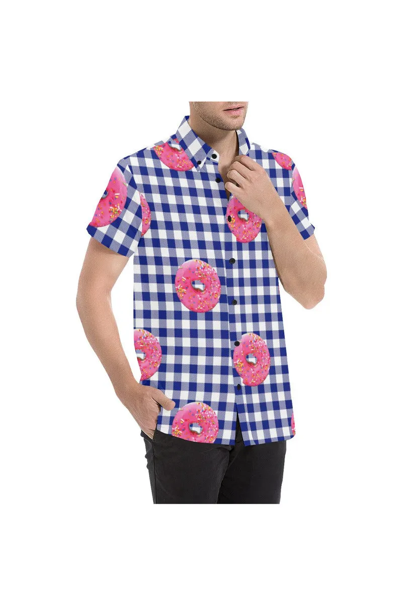 I Brought Donuts Men's All Over Print Short Sleeve Shirt/Large Size