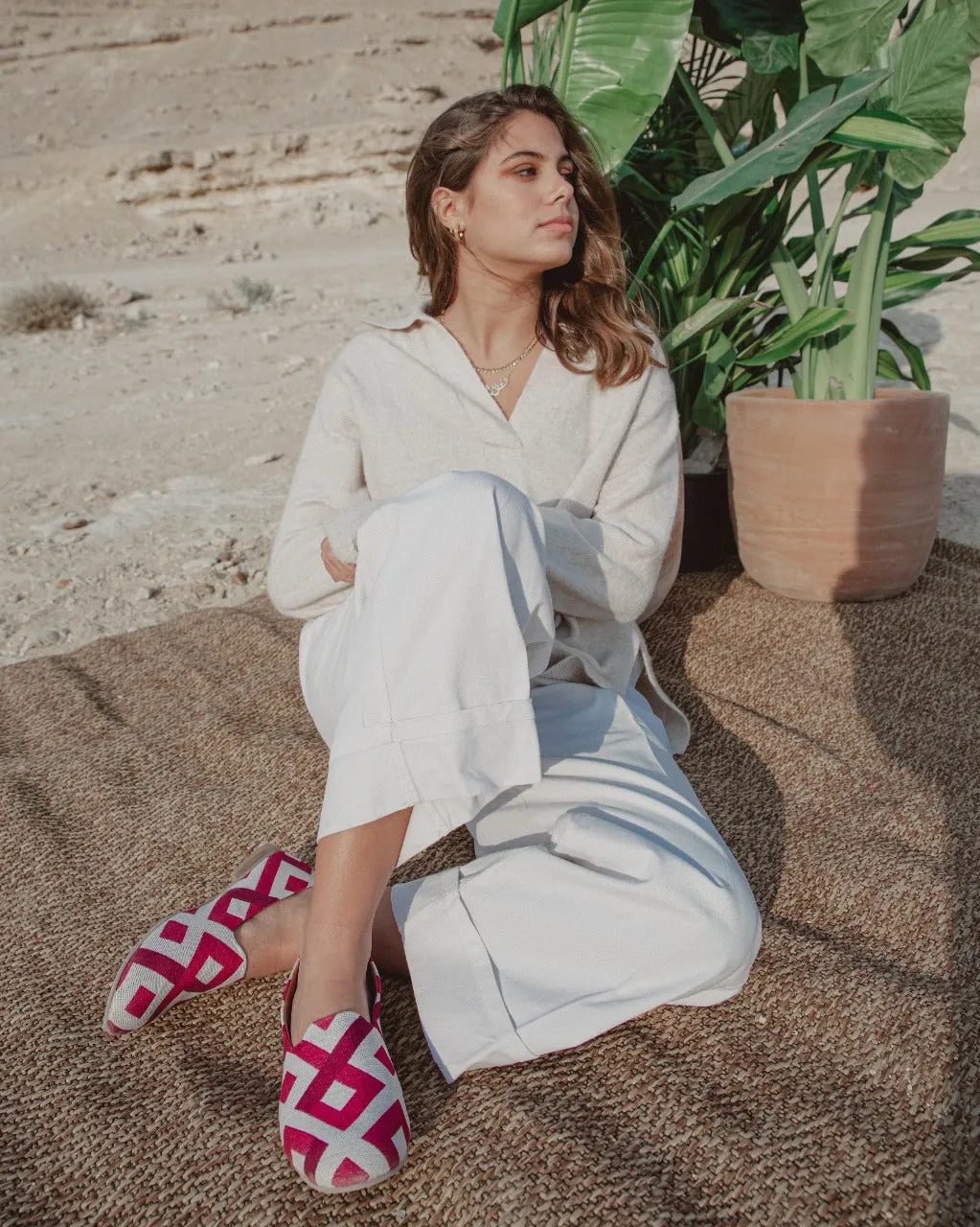 INCA X PALMA ESPADRILLES GEOMETRIC PINK