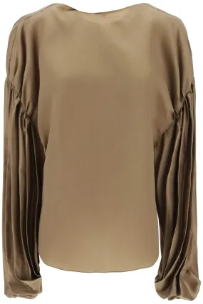 KHAITE quico blouse with puffed sleeves