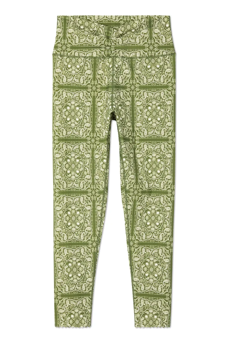 Khaki Bandana Gym Legging