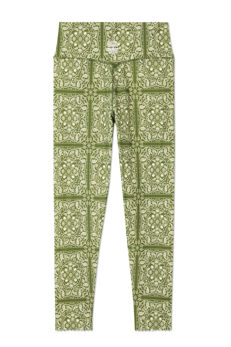 Khaki Bandana Gym Legging