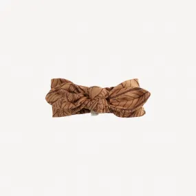 knot top headband | hazel foliage | organic cotton