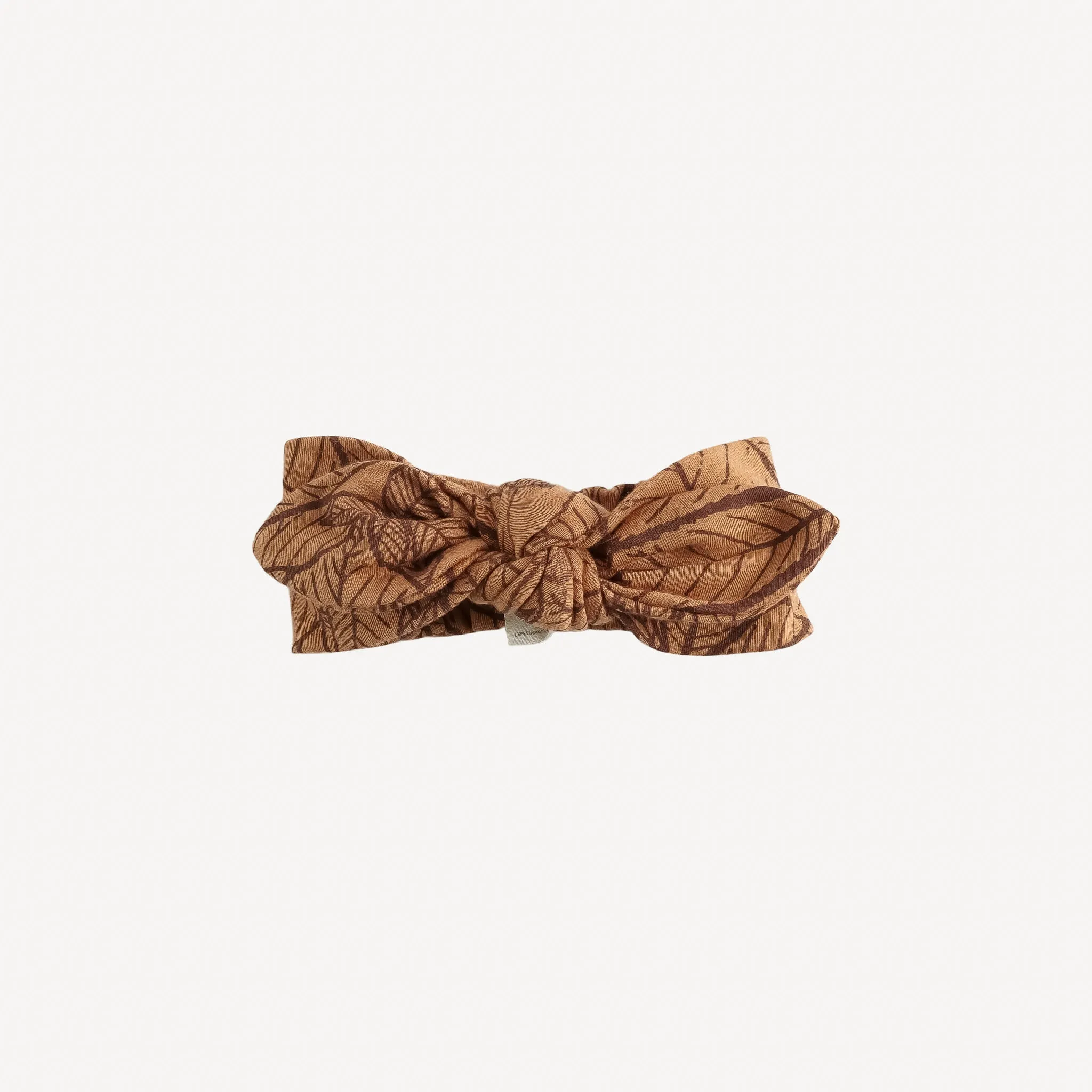 knot top headband | hazel foliage | organic cotton