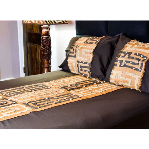 Kuba Bedspread Set Brown 02