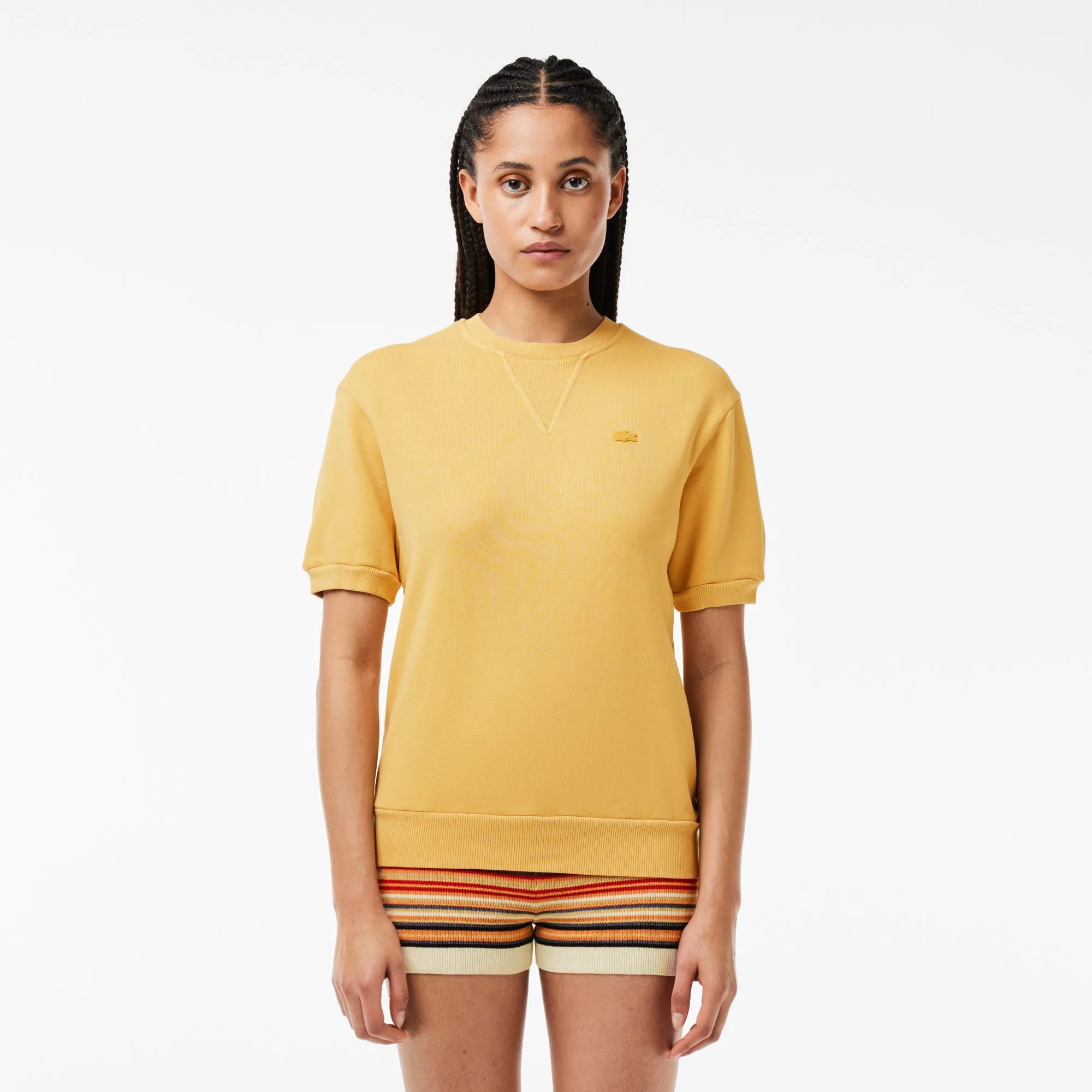 Lacoste Natural Dyed Cotton Fleece T-shirt