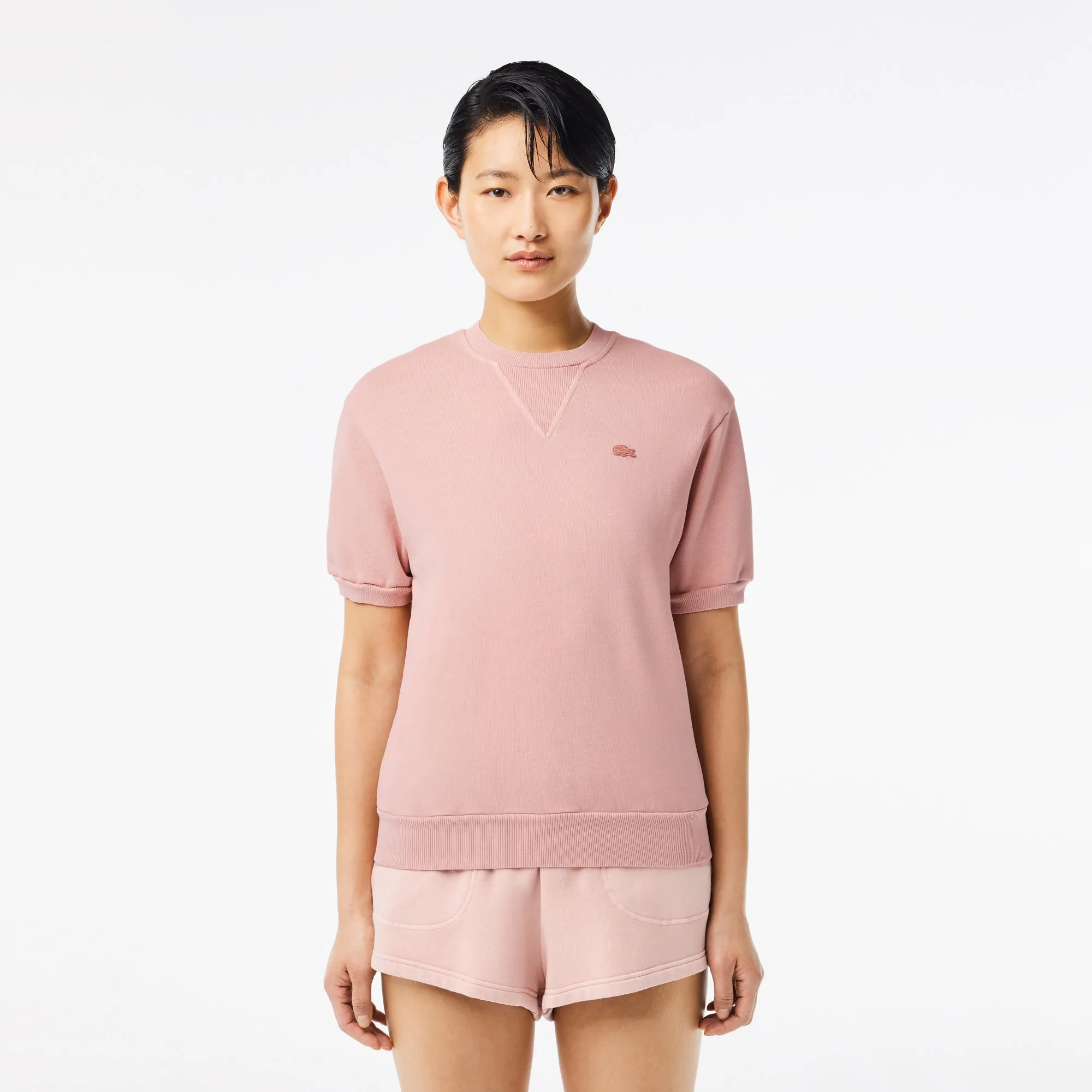 Lacoste Natural Dyed Cotton Fleece T-shirt