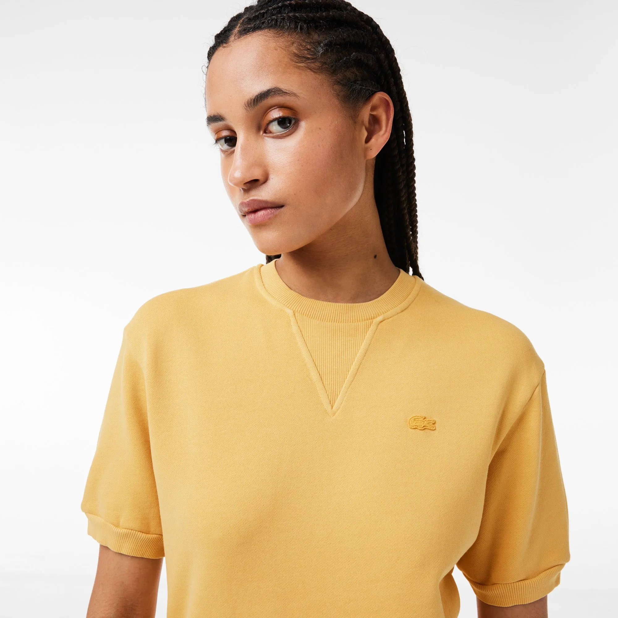 Lacoste Natural Dyed Cotton Fleece T-shirt