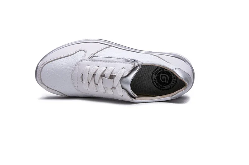 Ladies G-Comfort Lace Shoes Silver/White  R5581WF sale