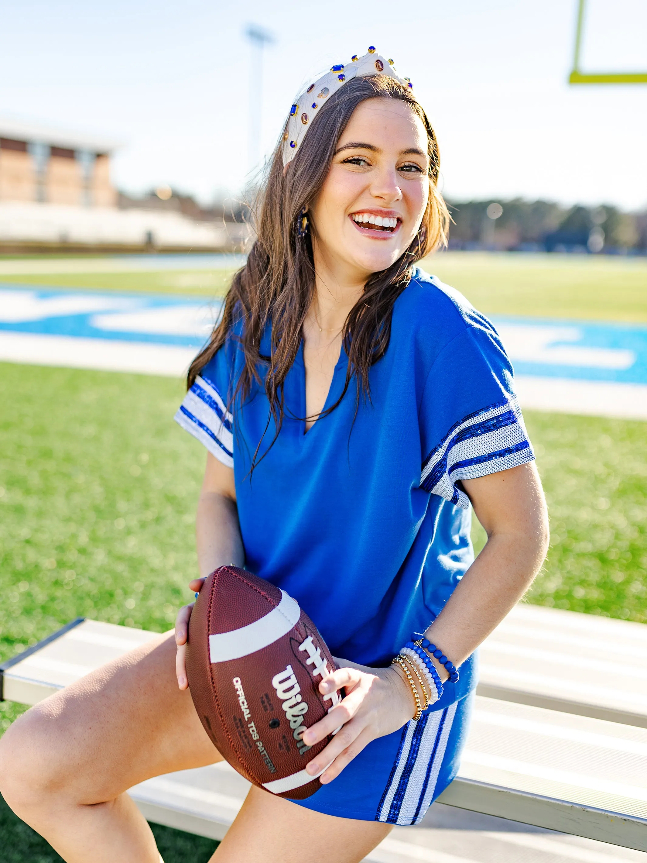 Lauren Top | Blue   White