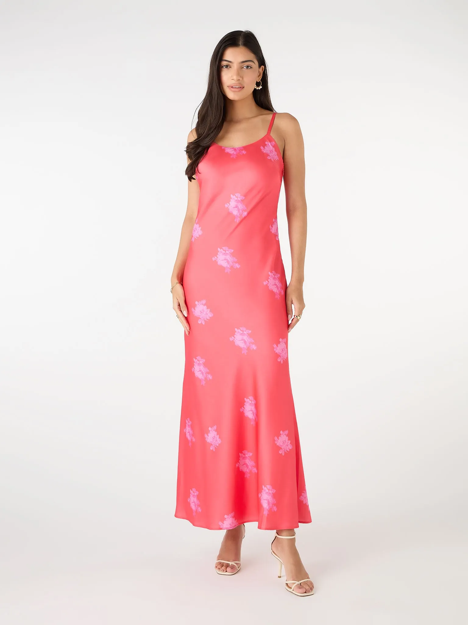 Libra Maxi Dress in Pink Print