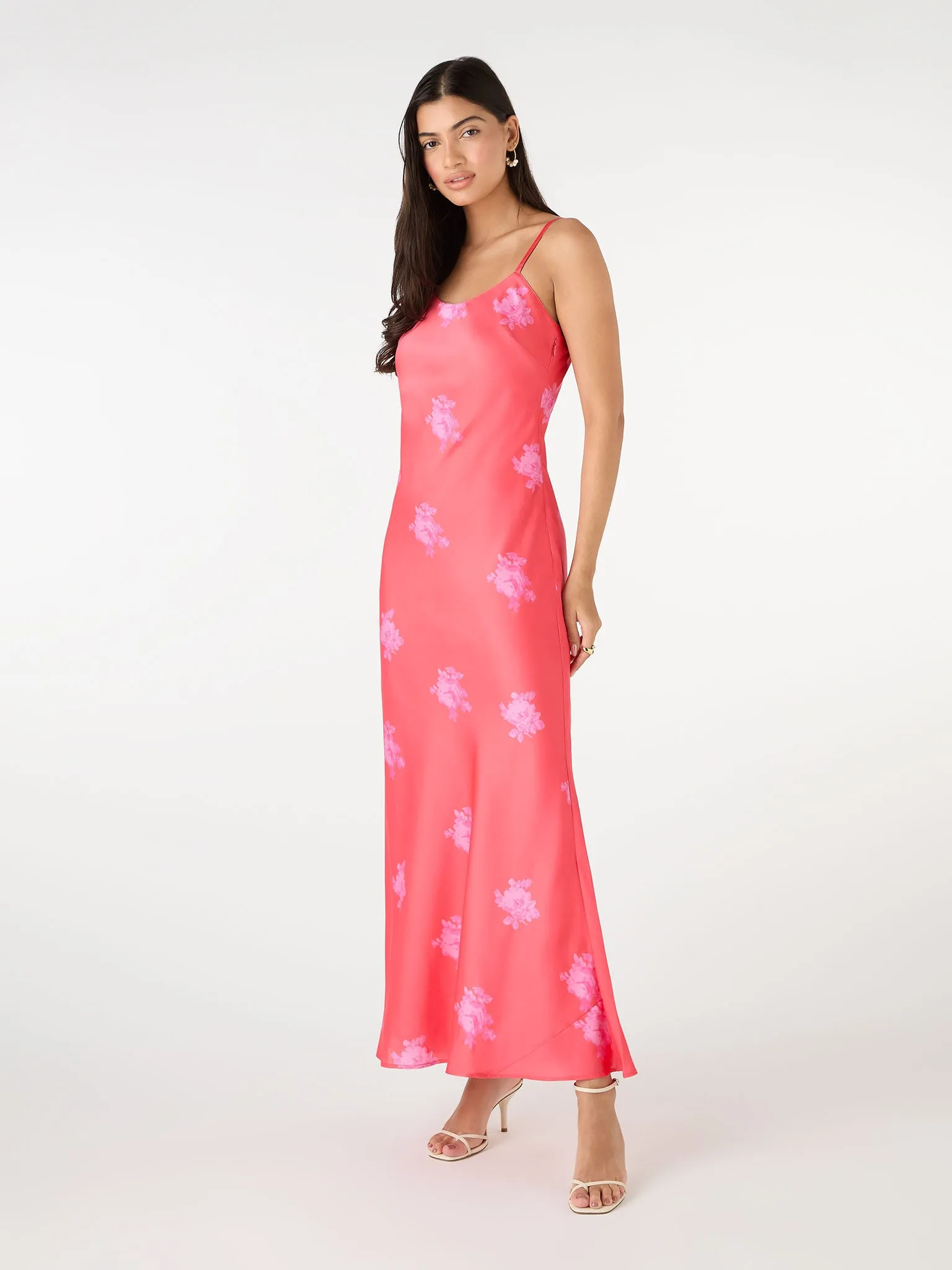 Libra Maxi Dress in Pink Print