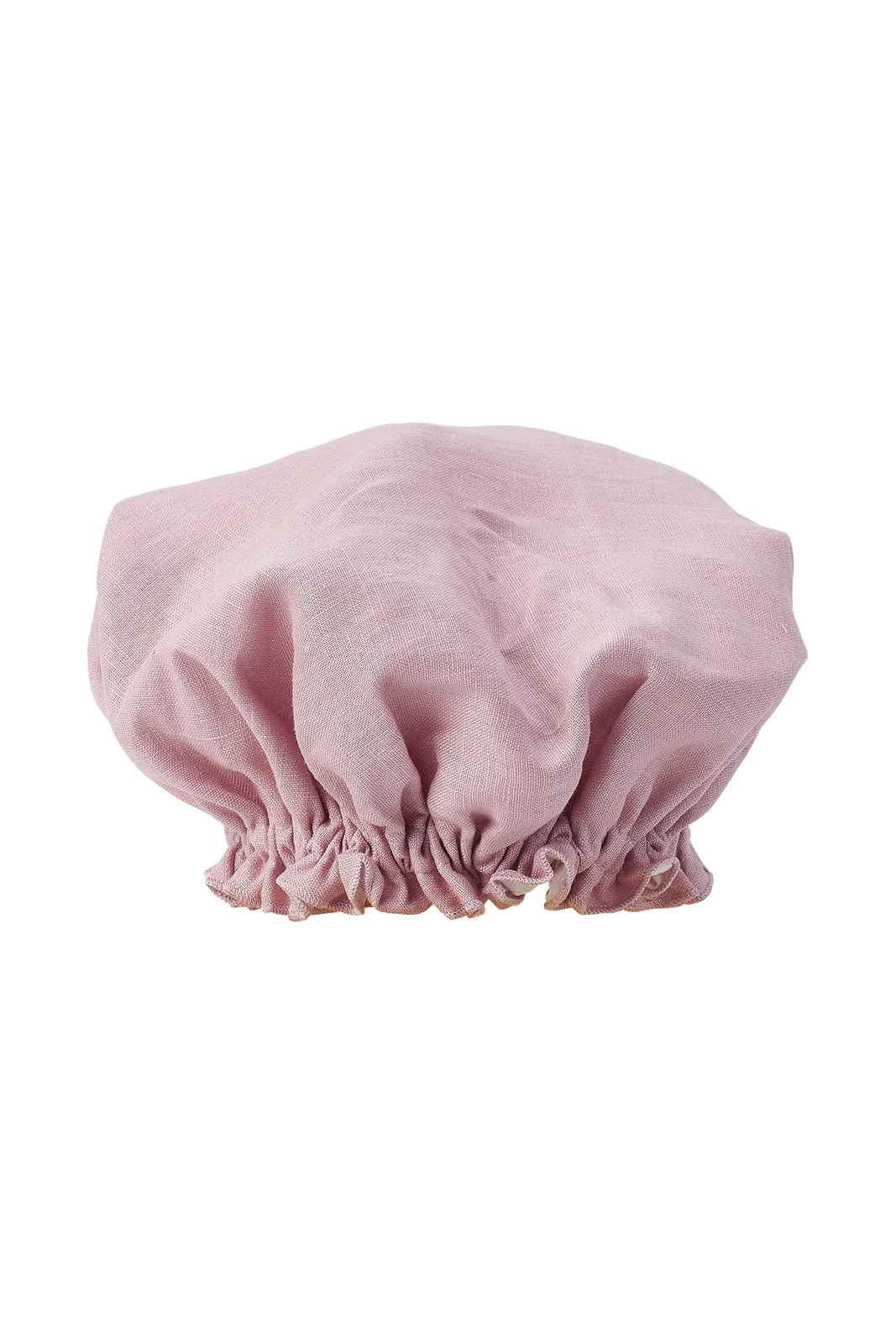 Linen Shower Cap - Rose Pink