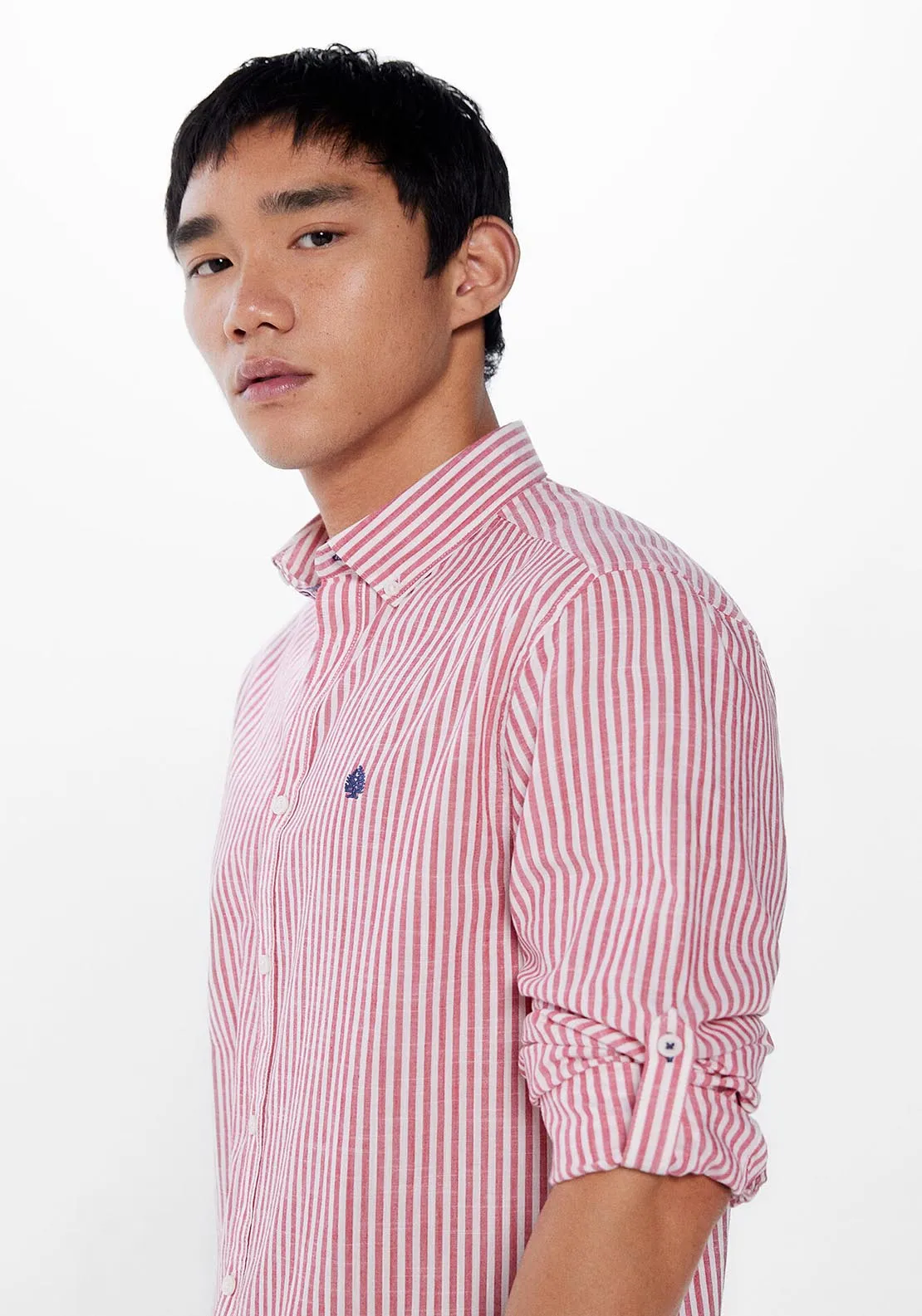 Long Sleeve Stripe Shirt - Red