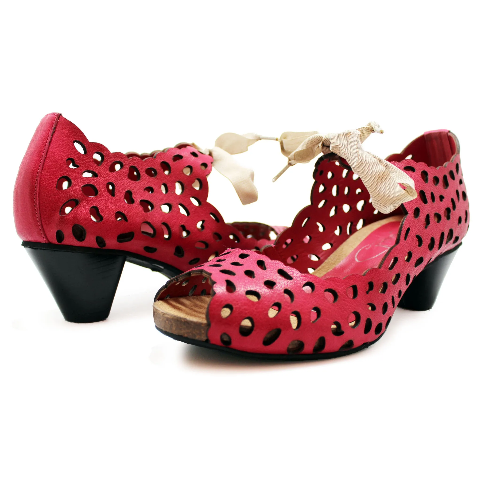 Luca - Fuchsia low heel shoe- LAST PAIR 42!