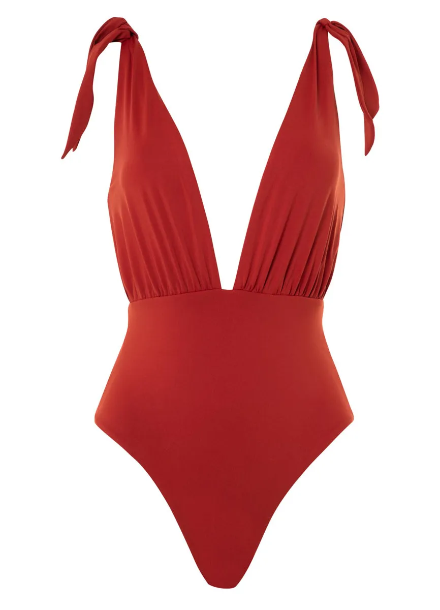 Maaji Burgundy Faena Plunge One Piece